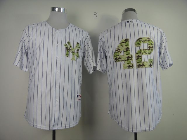 Men New York Yankees #42 Rivera White Camo MLB Jerseys->new york yankees->MLB Jersey